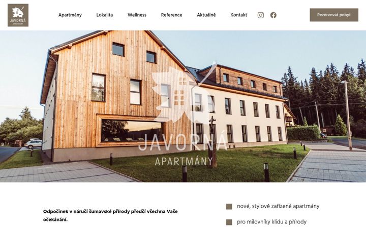 Екранна снимка на apartmanyjavorna.cz