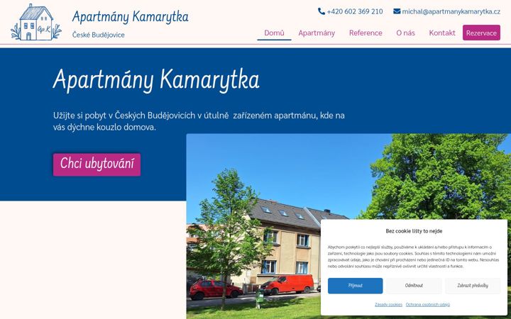 Екранна снимка на apartmanykamarytka.cz