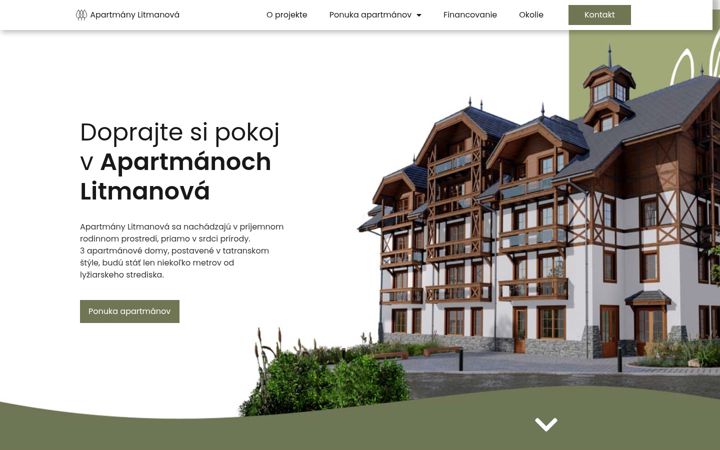 Screenshot di apartmanylitmanova.sk