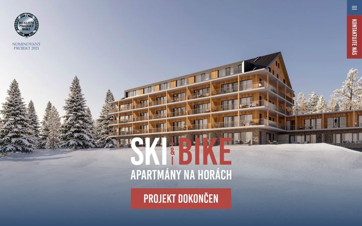 Screenshot of apartmanynahorach.cz