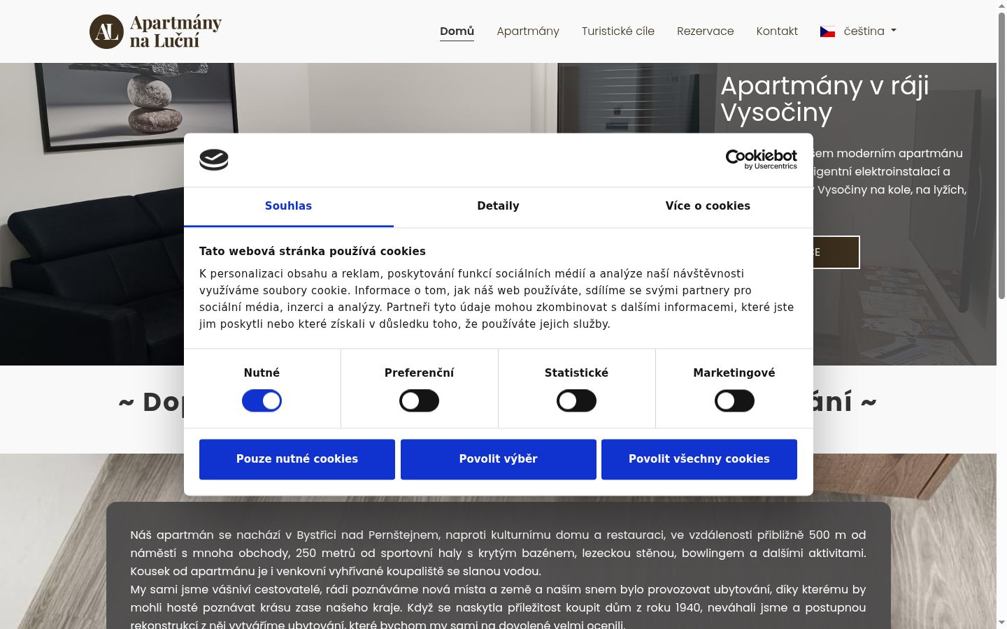 Snímka obrazovky banera súhlasu zobrazeného pred akoukoľvek interakciou