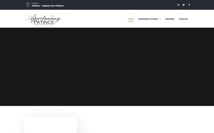 Screenshot ta' apartmanypatince.sk