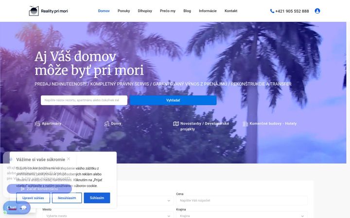 Screenshot ta' apartmanyprimori.eu