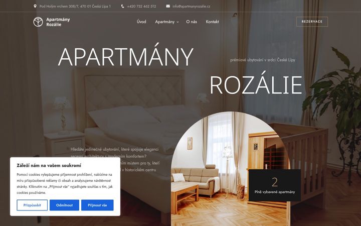 Screenshot ta' apartmanyrozalie.cz
