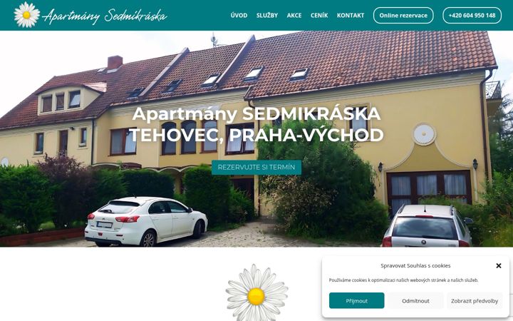 Screenshot ta' apartmanysedmikraska.cz