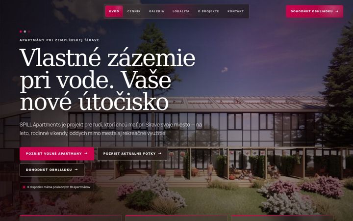 Screenshot of apartmanysirava.sk