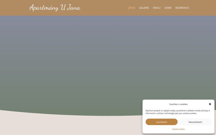 Screenshot of apartmanytrosky.cz