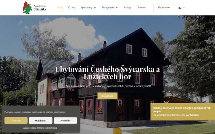 Екранна снимка на apartmanyusoptika.cz