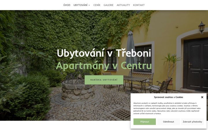 Screenshot of apartmanyvcentru.cz