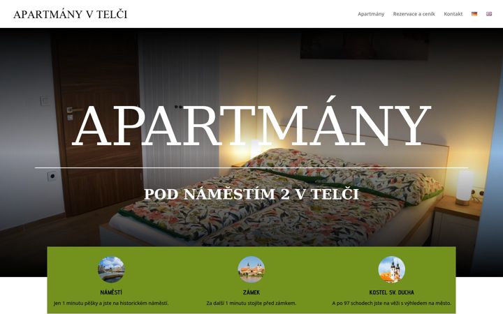Screenshot of apartmanyvtelci.cz