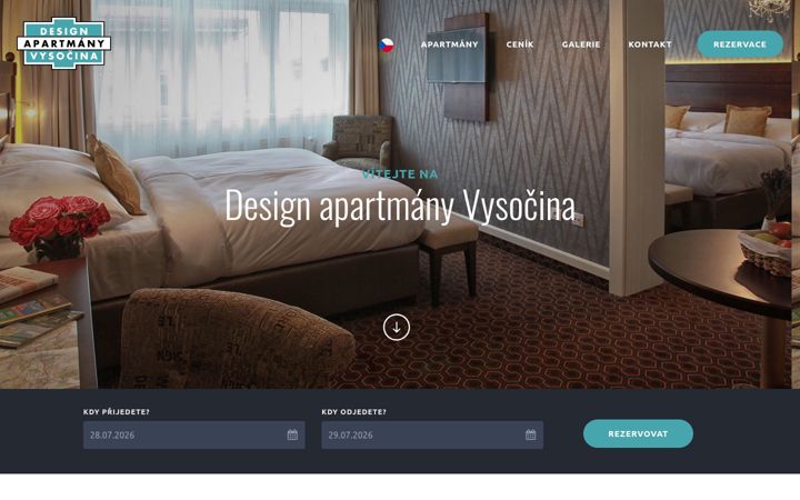 Screenshot of apartmanyvysocina.com