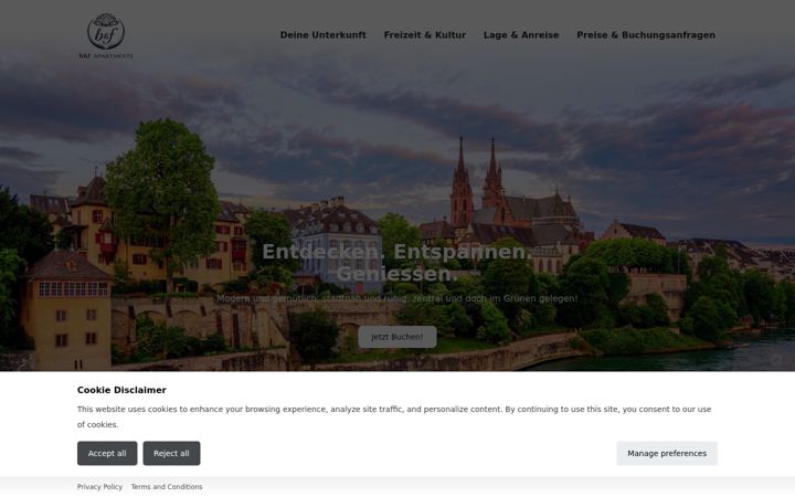 Ekrano kopija apartment-basel.de