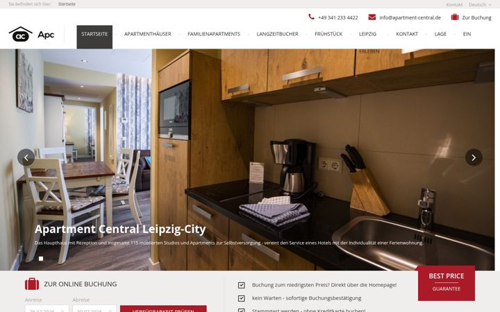 Screenshot of apartment-central.de