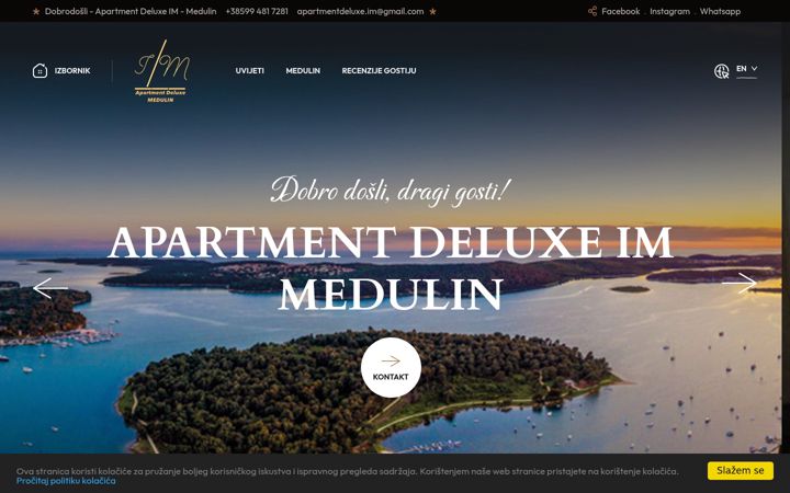 Screenshot of apartment-deluxe-im.com.hr