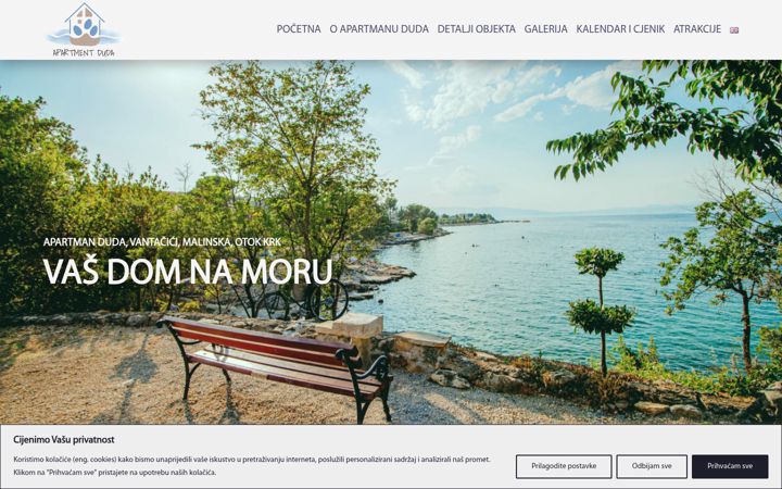 Screenshot von apartment-duda.com