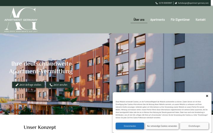 Ekrano kopija apartment-germany.de