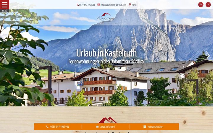 Screenshot von apartment-gertrud.com