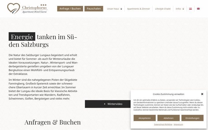 Screenshot of apartment-hotel-lungau.com