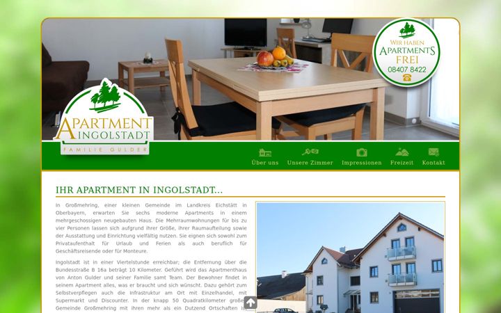 Screenshot of apartment-ingolstadt.de