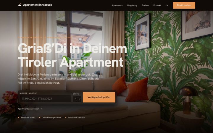 Screenshot of apartment-innsbruck.at