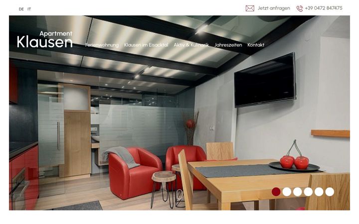 Screenshot von apartment-klausen.com