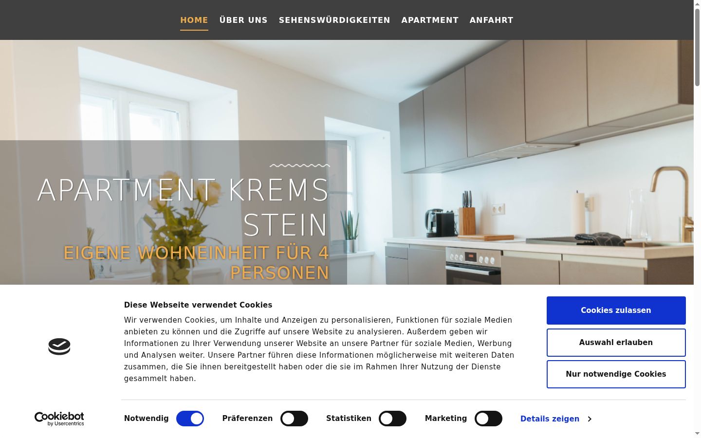 Screenshot del banner di consenso mostrato prima di qualsiasi interazione