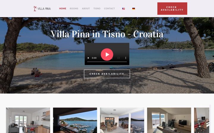 Screenshot von apartment-kroatien-villapina.com