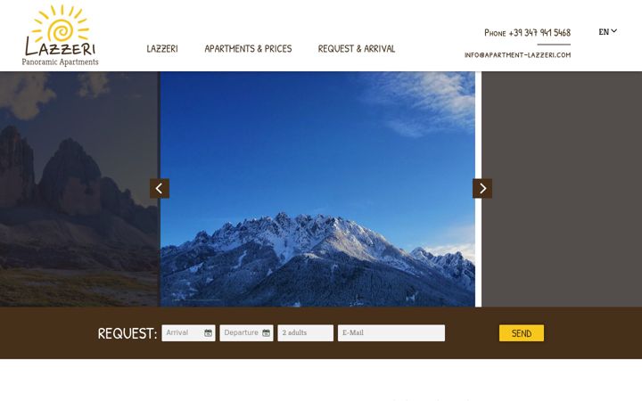 Screenshot of apartment-lazzeri.com