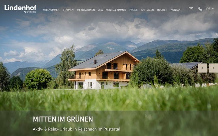 Screenshot of apartment-lindenhof.com