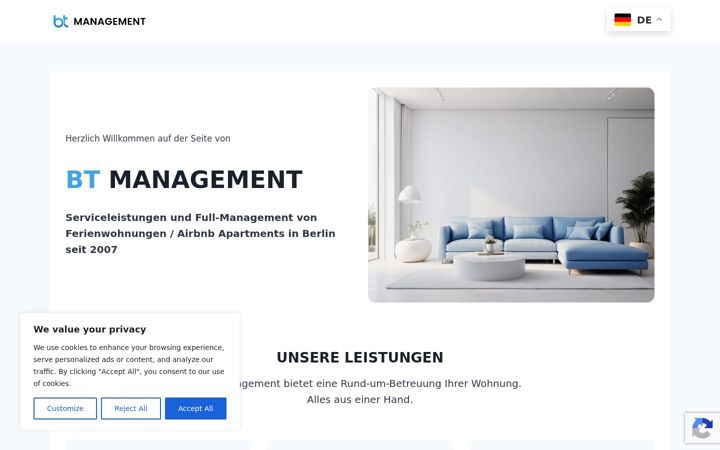 Screenshot of apartment-management.de