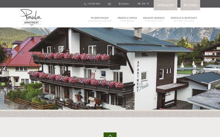 Screenshot of apartment-paula.at