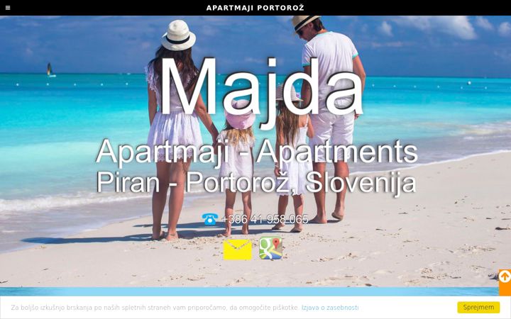 Screenshot of apartment-portoroz.com