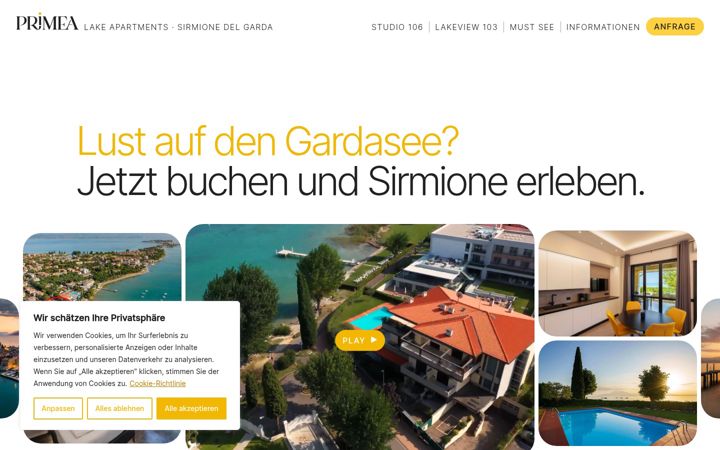 Screenshot of apartment-primea.it