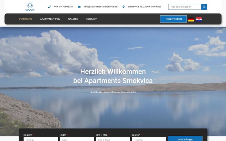 Snímek obrazovky apartment-smokvica.de