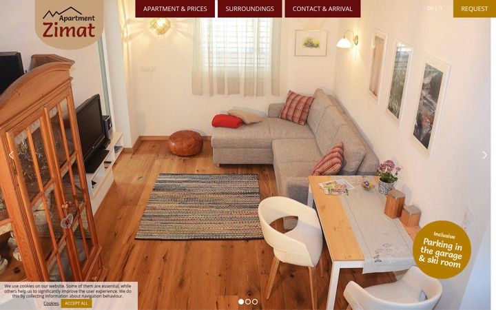 Screenshot of apartment-zimat.com