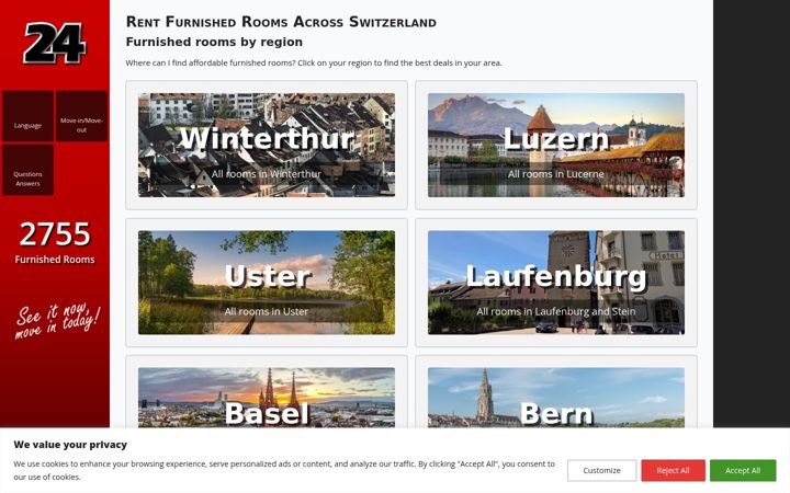 Screenshot of apartment24.ch
