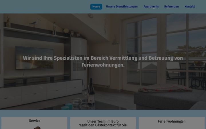 Screenshot of apartmentbetreuung-huster.de