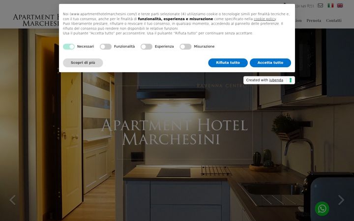 Screenshot of apartmenthotelmarchesini.com