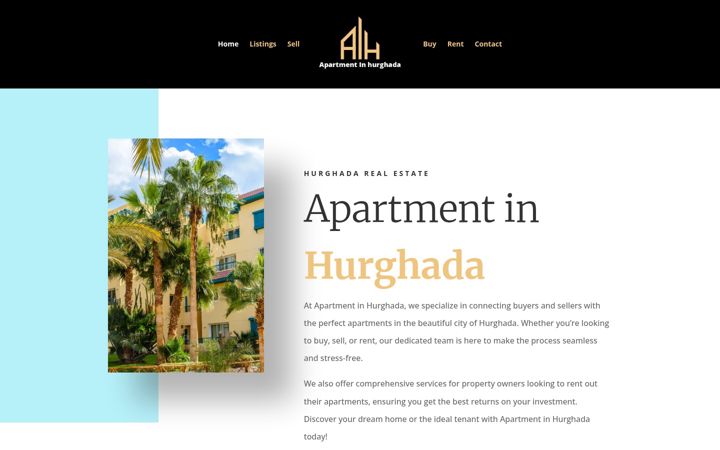 Screenshot of apartmentinhurghada.com
