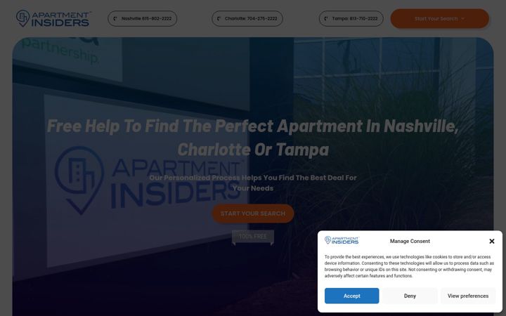 Screenshot of apartmentinsiders.com
