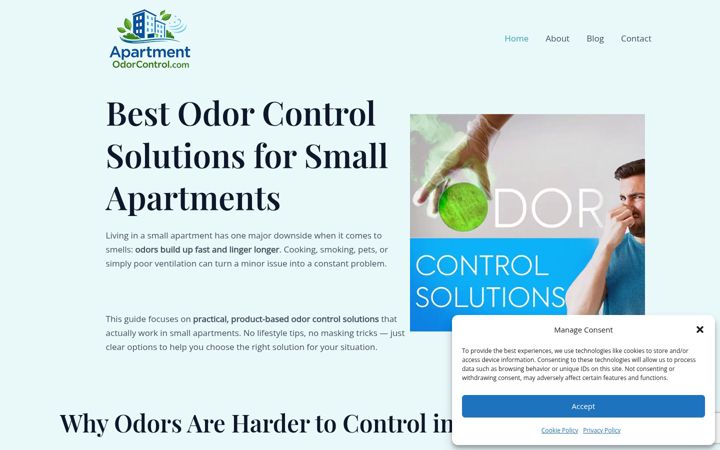Screenshot of apartmentodorcontrol.com