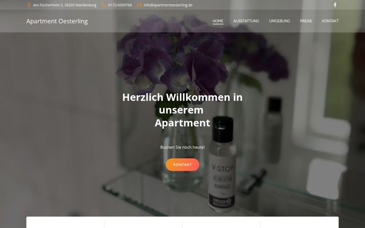 Screenshot of apartmentoesterling.de