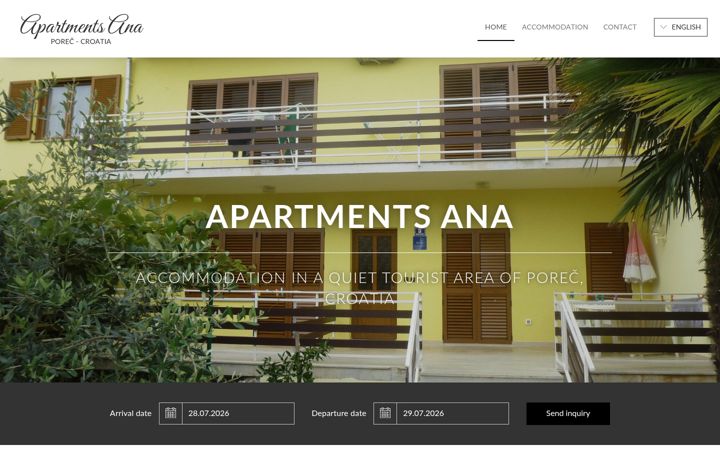 Screenshot of apartments-ana-porec.com