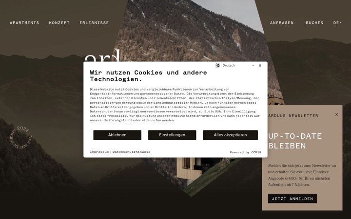 Screenshot of apartments-arduus.com
