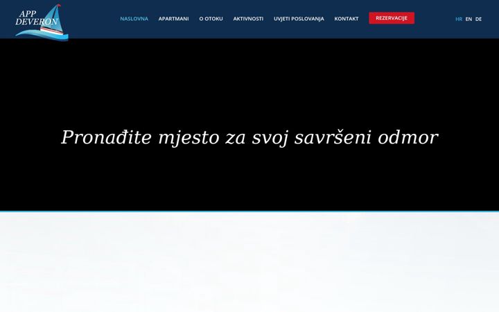 Snímek obrazovky apartments-deveron-hvar.com