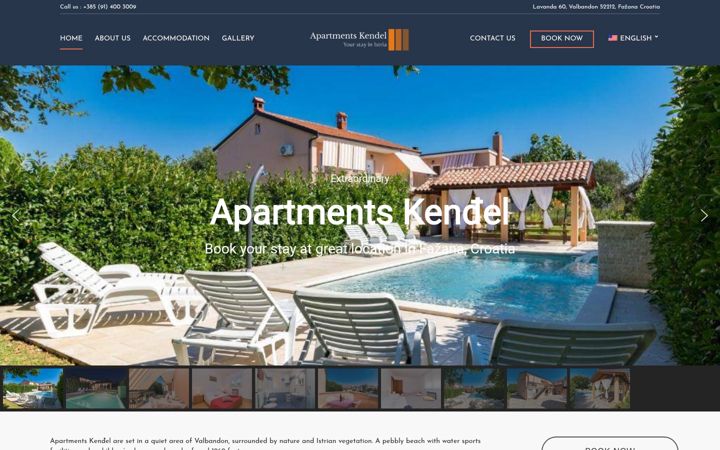 Snímek obrazovky apartments-kendel.com