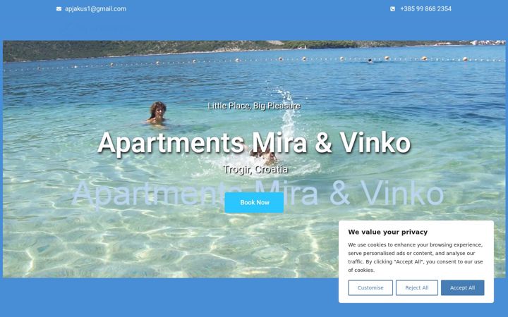 Screenshot of apartments-miravinko.com