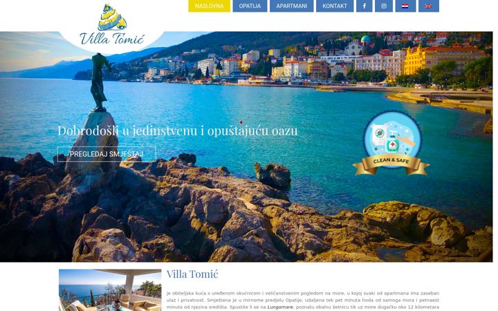 Snímek obrazovky apartments-opatija.eu