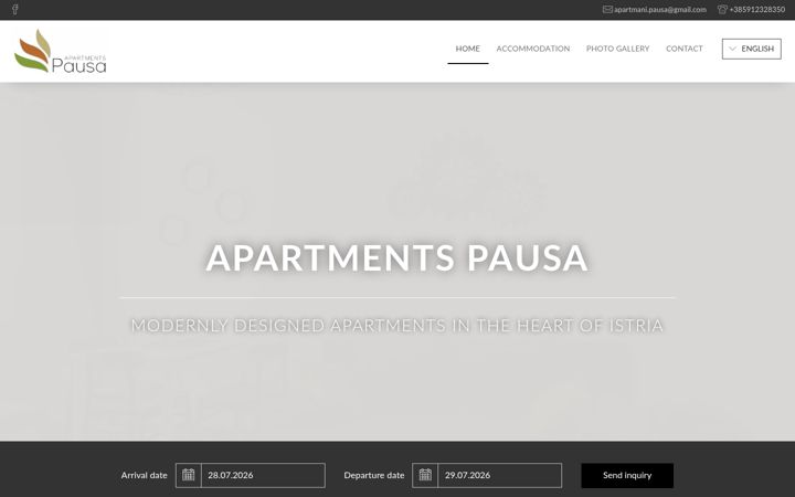 Screenshot of apartments-pausa.com