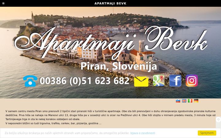 Screenshot of apartments-piran.com